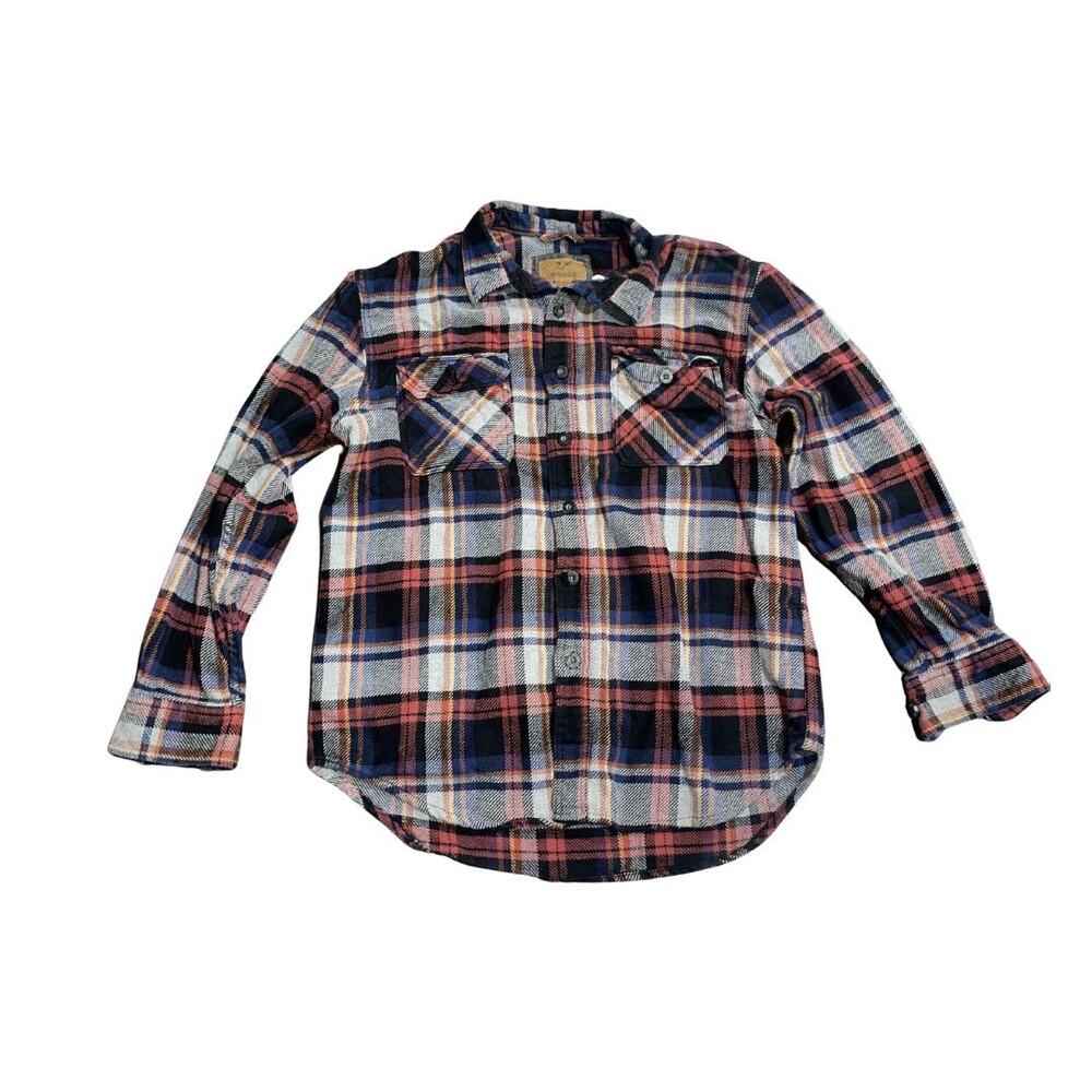 Outdoor Life Plaid Flannel Shacket Shirt Button down Size Large Outdoor Everyday